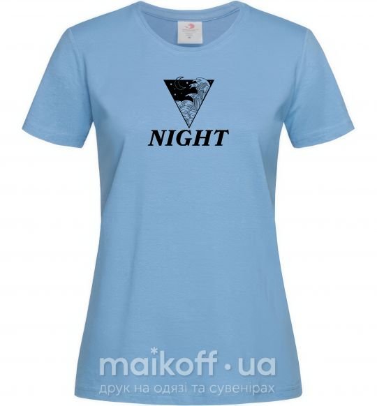 Жіноча футболка NIGHT Блакитний фото