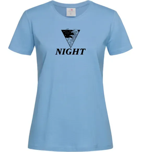 Женская футболка NIGHT Голубой фото