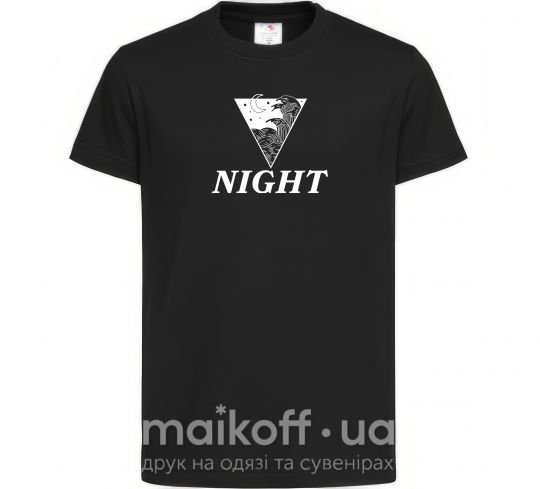 Дитяча футболка NIGHT Чорний фото