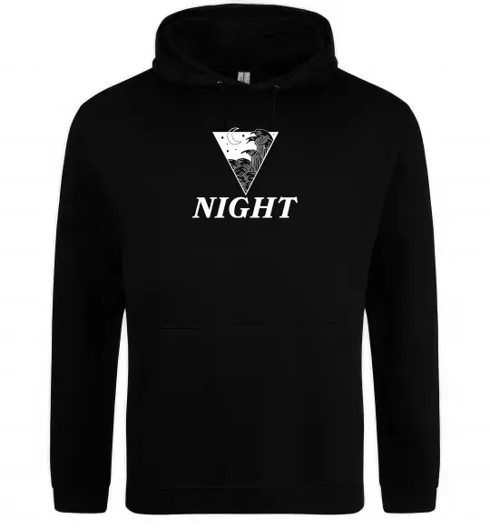Мужская толстовка (худи) NIGHT Черный фото