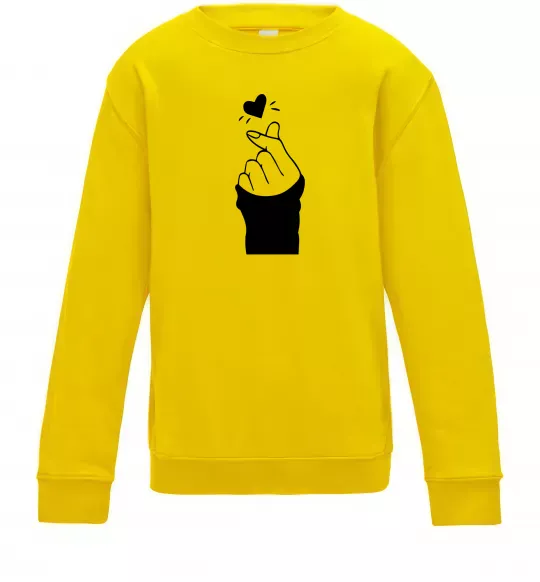 Дитячий світшот Седце із пальців Сонячно жовтий фото