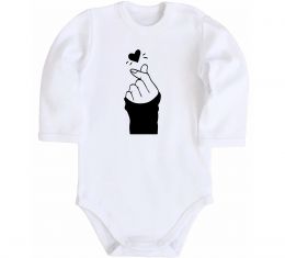 Детский боди Седце із пальців Детский боди Седце із пальців