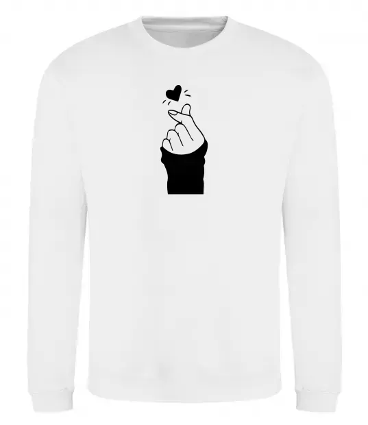 Свитшот Седце із пальців Белый фото