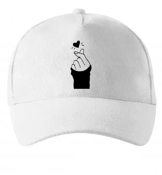 Кепка Седце із пальців Белый фото