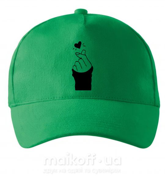Кепка Седце із пальців Зелений фото