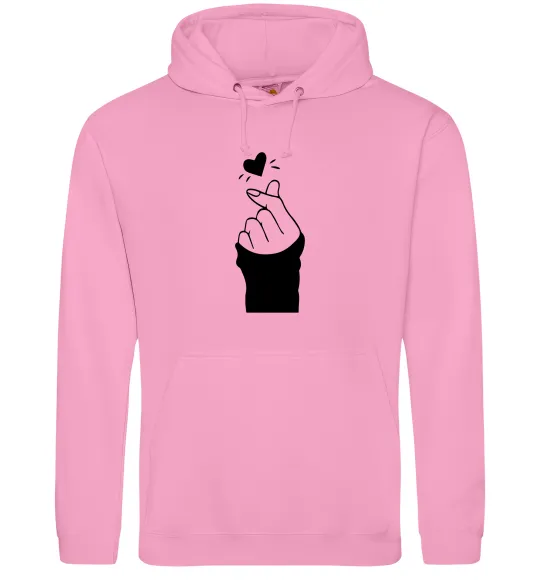 Мужская толстовка (худи) Седце із пальців Розовый фото