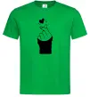 Чоловіча футболка Седце із пальців Зелений фото