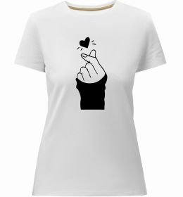 Жіноча преміум футболка Седце із пальців