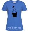 Женская футболка Седце із пальців Ярко-синий фото