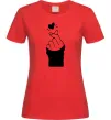 Жіноча футболка Седце із пальців Червоний фото