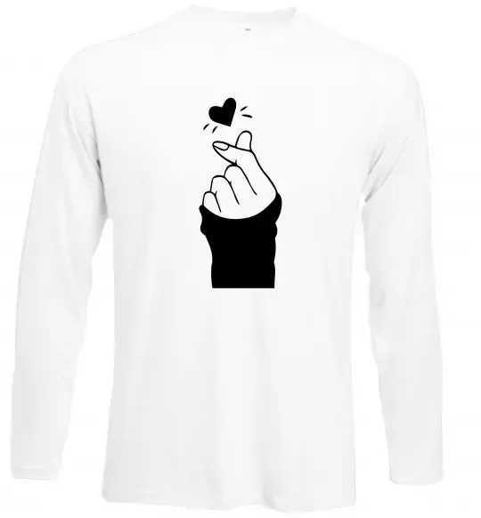 Лонгслив Седце із пальців Белый фото