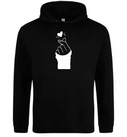 Жіноча толстовка (худі) Седце із пальців Чорний фото