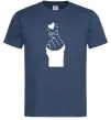 Чоловіча футболка Седце із пальців Темно-синій фото