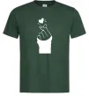 Чоловіча футболка Седце із пальців Темно-зелений фото