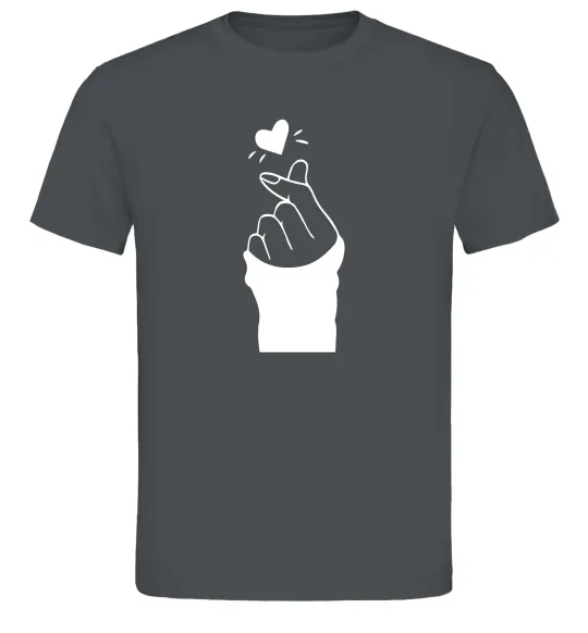 Чоловіча футболка Седце із пальців Графіт фото