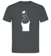 Чоловіча футболка Седце із пальців Графіт фото