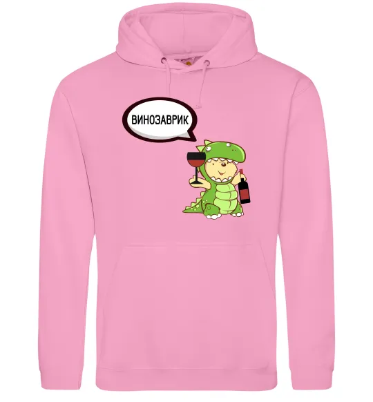 Мужская толстовка (худи) Винозаврик Розовый фото