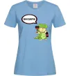 Жіноча футболка Винозаврик Блакитний фото