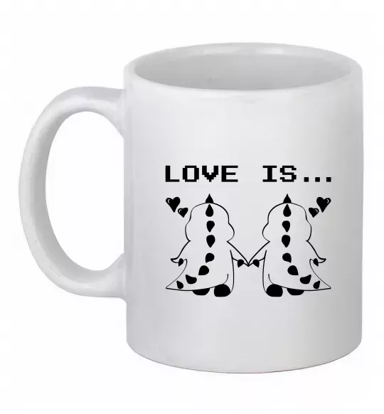 Чашка керамическая LOVE IS... (DYNO) Белый фото