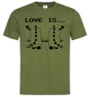 Мужская футболка LOVE IS... (DYNO) Оливковый фото