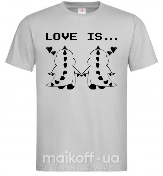 Чоловіча футболка LOVE IS... (DYNO) Сірий фото