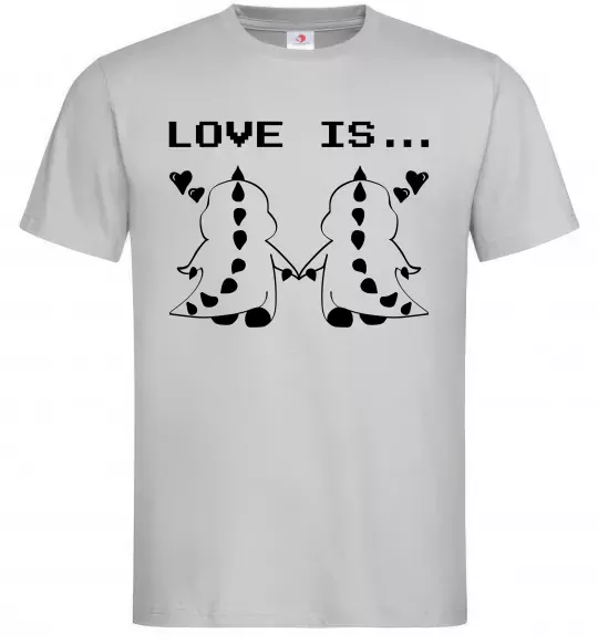 Мужская футболка LOVE IS... (DYNO) Серый фото