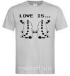 Чоловіча футболка LOVE IS... (DYNO) Сірий фото