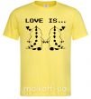 Мужская футболка LOVE IS... (DYNO) Лимонный фото