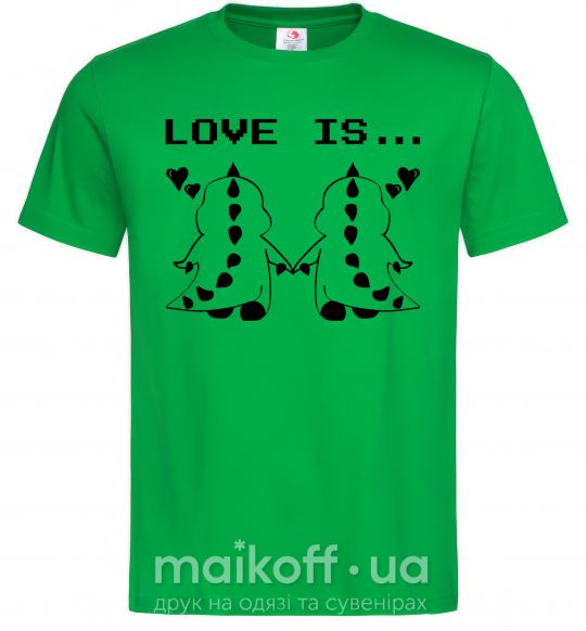 Мужская футболка LOVE IS... (DYNO) Зеленый фото