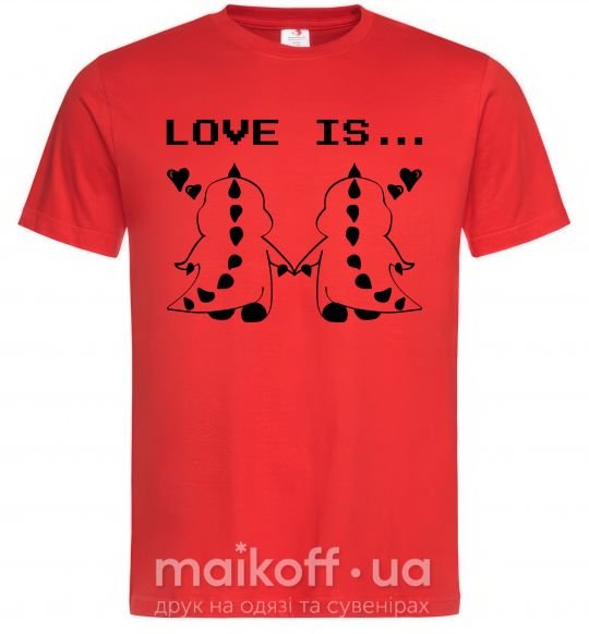 Мужская футболка LOVE IS... (DYNO) Красный фото