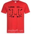 Мужская футболка LOVE IS... (DYNO) Красный фото