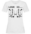 Жіноча футболка LOVE IS... (DYNO) Білий фото