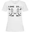 Жіноча футболка LOVE IS... (DYNO) Білий Жіноча футболка LOVE IS... (DYNO) Білий фото