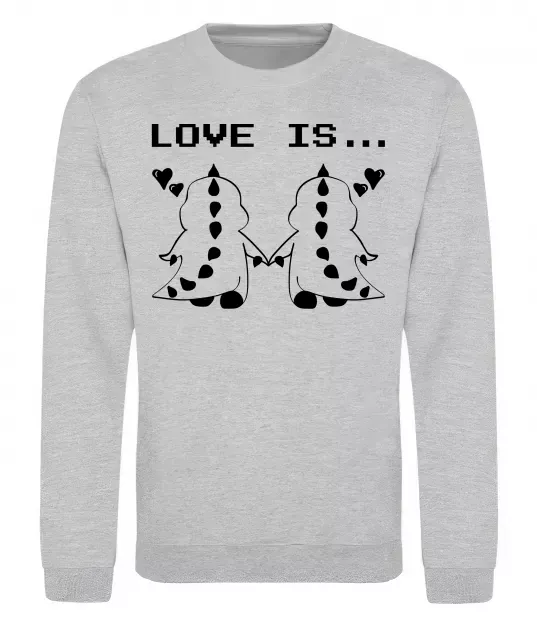 Свитшот LOVE IS... (DYNO) Серый меланж фото