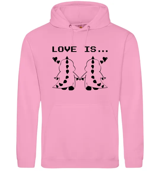 Жіноча толстовка (худі) LOVE IS... (DYNO) Рожевий фото