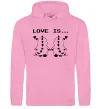 Жіноча толстовка (худі) LOVE IS... (DYNO) Рожевий фото