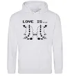 Жіноча толстовка (худі) LOVE IS... (DYNO) Сірий меланж Жіноча толстовка (худі) LOVE IS... (DYNO) Сірий меланж фото