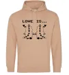 Жіноча толстовка (худі) LOVE IS... (DYNO) Пісочний Жіноча толстовка (худі) LOVE IS... (DYNO) Пісочний фото
