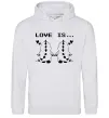 Чоловіча толстовка (худі) LOVE IS... (DYNO) Сірий меланж Чоловіча толстовка (худі) LOVE IS... (DYNO) Сірий меланж фото