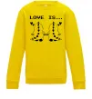 Детский Свитшот LOVE IS... (DYNO) Солнечно желтый фото