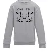 Детский Свитшот LOVE IS... (DYNO) Серый меланж фото