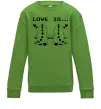Детский Свитшот LOVE IS... (DYNO) Лаймовый фото