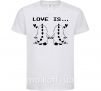 Детская футболка LOVE IS... (DYNO) Белый фото