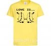 Детская футболка LOVE IS... (DYNO) Лимонный фото