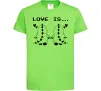 Детская футболка LOVE IS... (DYNO) Лаймовый Детская футболка LOVE IS... (DYNO) Лаймовый фото