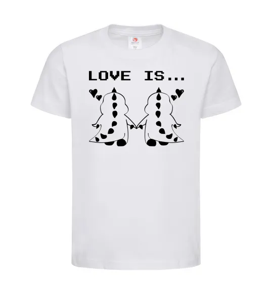 Детская футболка LOVE IS... (DYNO) Белый фото