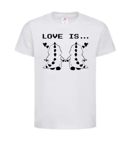 Детская футболка LOVE IS... (DYNO) Белый фото