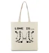 Еко-сумка LOVE IS... (DYNO) Бежевий фото