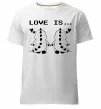 Мужская премиум футболка LOVE IS... (DYNO) Белый фото