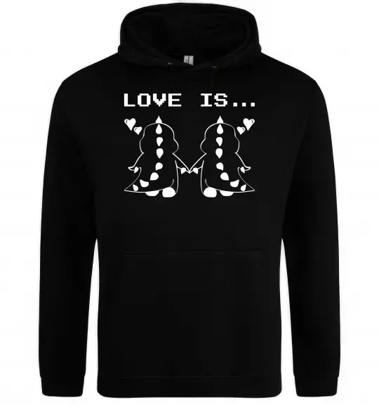 Жіноча толстовка (худі) LOVE IS... (DYNO) Чорний фото